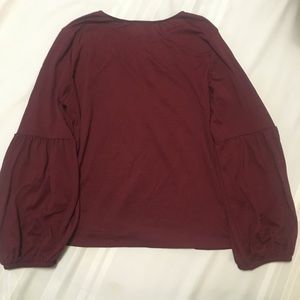 Anthro pebble and stone burgundy top